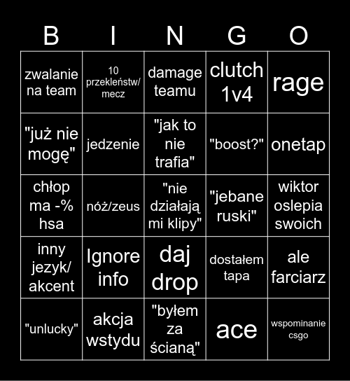 Wiktor CS2 Bingo Card
