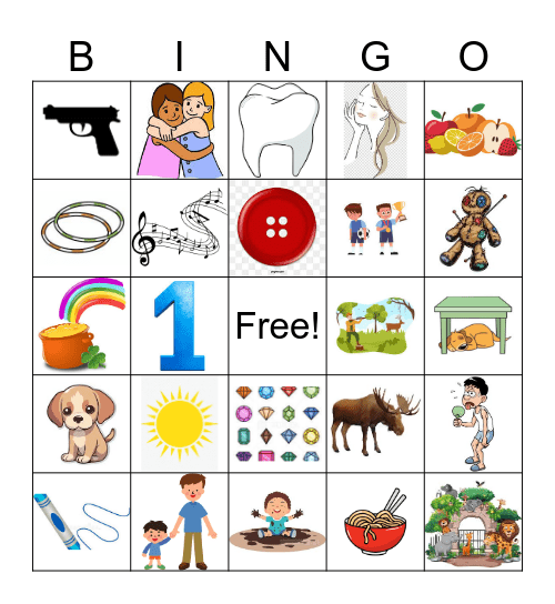 long and short "U"---images only Bingo Card