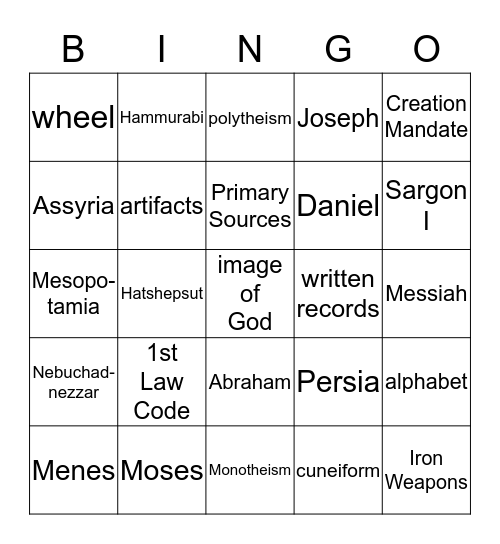 UnReview Bingo Card