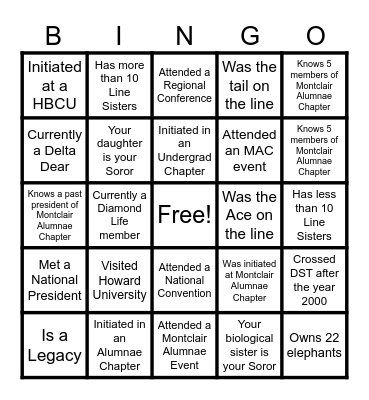 2025 MAC Reclamation BINGO Game Bingo Card