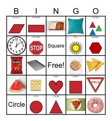 Shapes Bingo Card