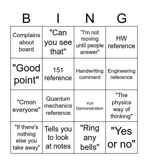 Arya Roy Bingo Card