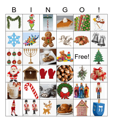 Holiday Bingo Card
