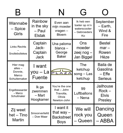 Facilitair Muziekbingo Card
