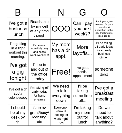 Beginning Monday 11.17.25 Bingo Card