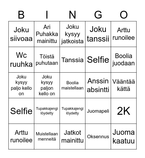 Polttaribingo Card