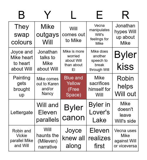 BYLER BINGO Card