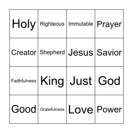 Thanksgiving Bingo Card