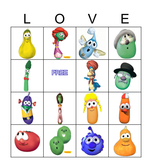 VeggieTales Bingo Card