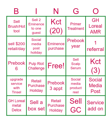Sleighing all the Way! Bingo Card