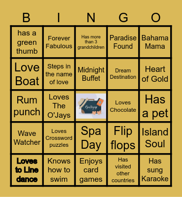 75 & Fabulous Bingo Card