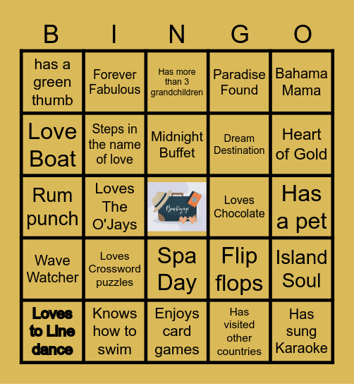 75 & Fabulous Bingo Card