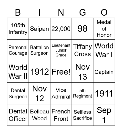 The 0.0136% Bingo Card