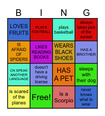 FIND SOMEONE WHO Bingo Card