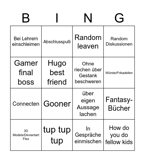 Olli Bingo Card