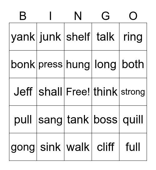 Unit 2 BINGO Card