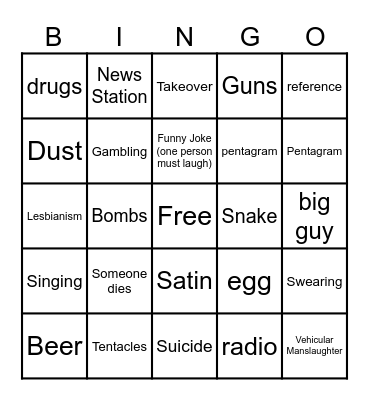 Hazbin Hotel Bingo Card Bingo Card
