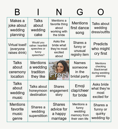 💍 Celebrating Maria Bingo Card