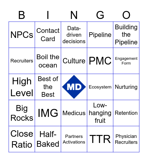 MD LINGO BINGO Card