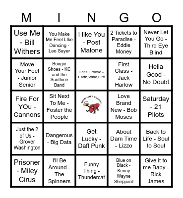 Move your Feet! Bingo Card