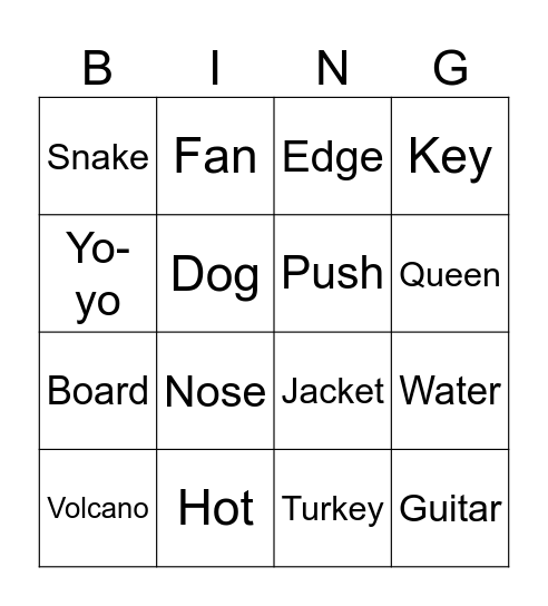 ABC letter sounds Bingo Card