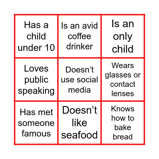 Whose who in the zoo! Bingo Card