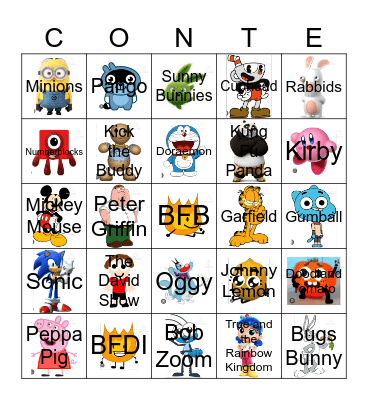 Imsuperdum0iq's Contestants Bingo Card