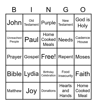 ABC Missions_2 Bingo Card