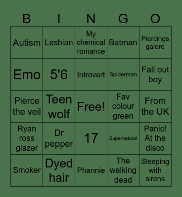 RYLIE'S Bingo Card