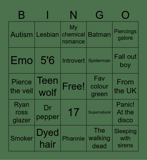 RYLIE'S Bingo Card