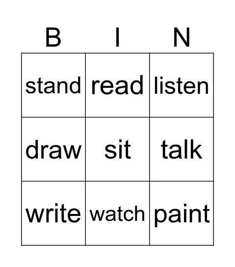 What do you do in your classroom? Bingo Card