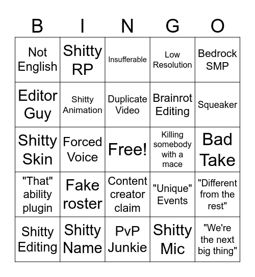 SMP Apps Open Bingo Card