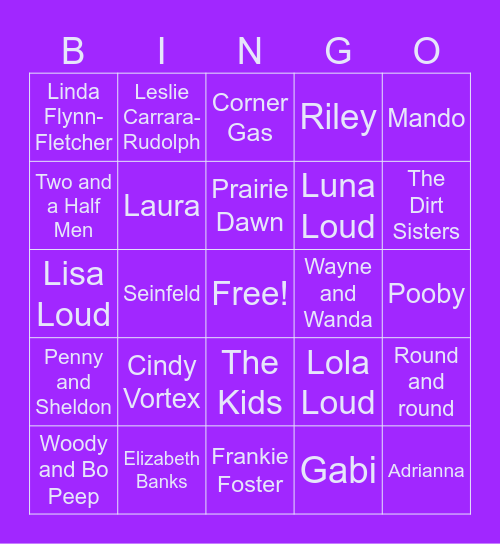 Mumford Bingo Card