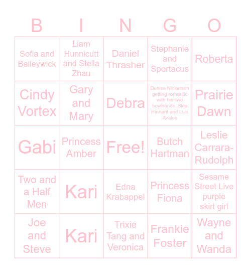 Betty Lou Bingo Card
