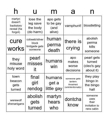vampire smp ep 8 predictions Bingo Card
