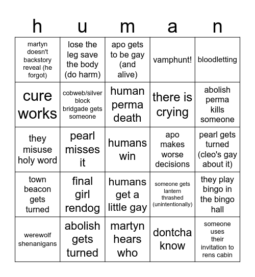 vampire smp ep 8 predictions Bingo Card