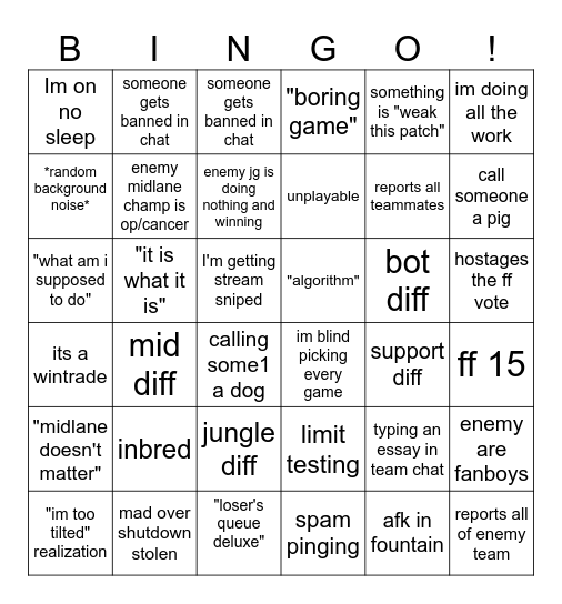 tarzaned bingo deluxe Bingo Card