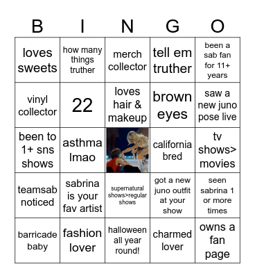 sab bingo Card