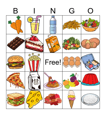 Food Bingo Card