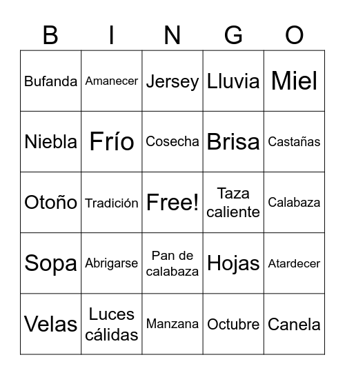 Bingo Card