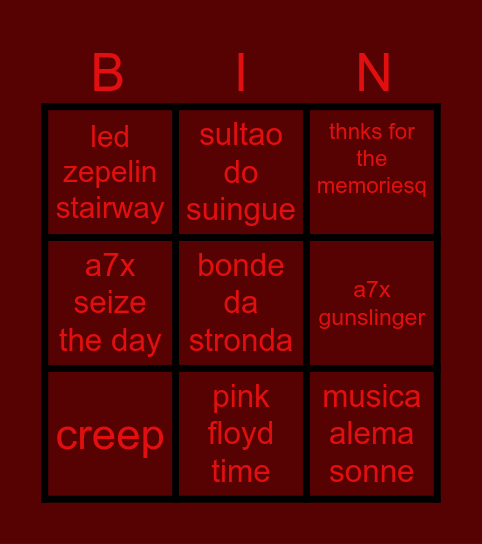 Bingriel Bingo Card