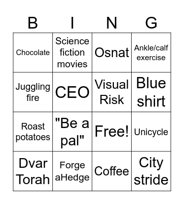 Paul Bingo Card