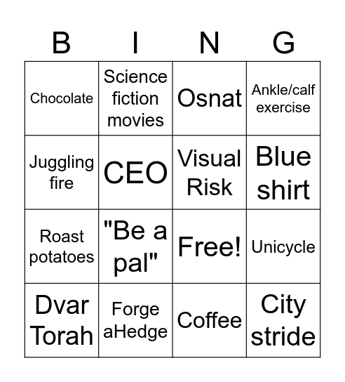 Paul Bingo Card