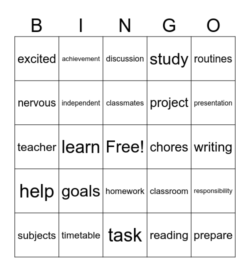 SaY BiNGo!!! Bingo Card