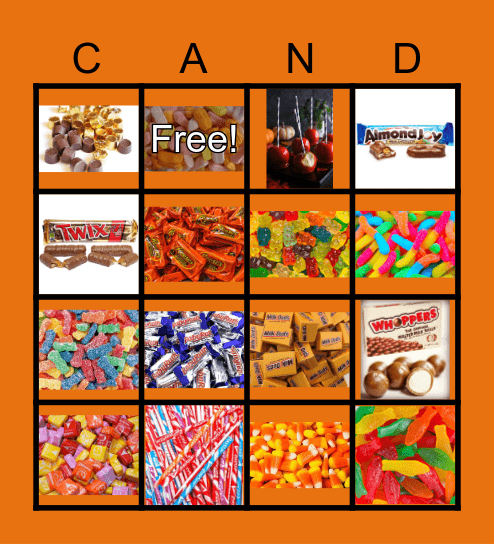 CANDY Bingo Card