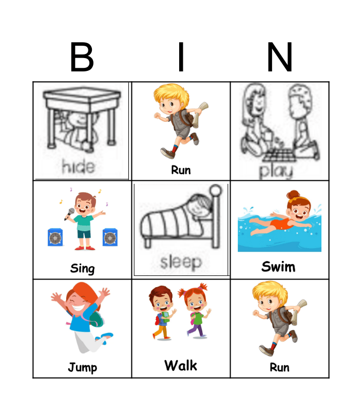 ACTIONS Bingo Card