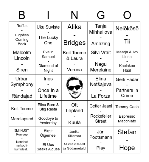Artiumi musabingo 10 Bingo Card