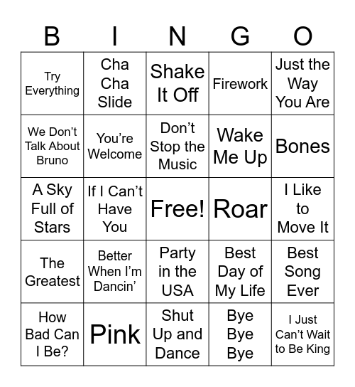 Bingo 2 List Adolescents Bingo Card