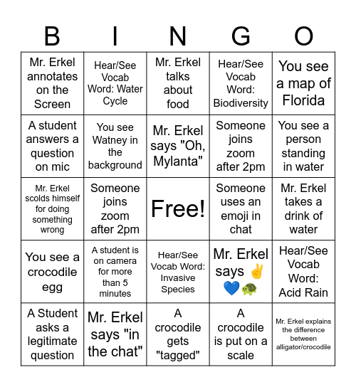 Case Study Bingo Card
