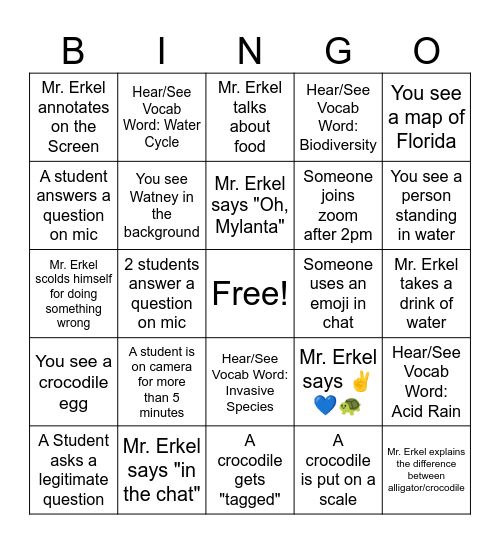 Case Study Bingo Card